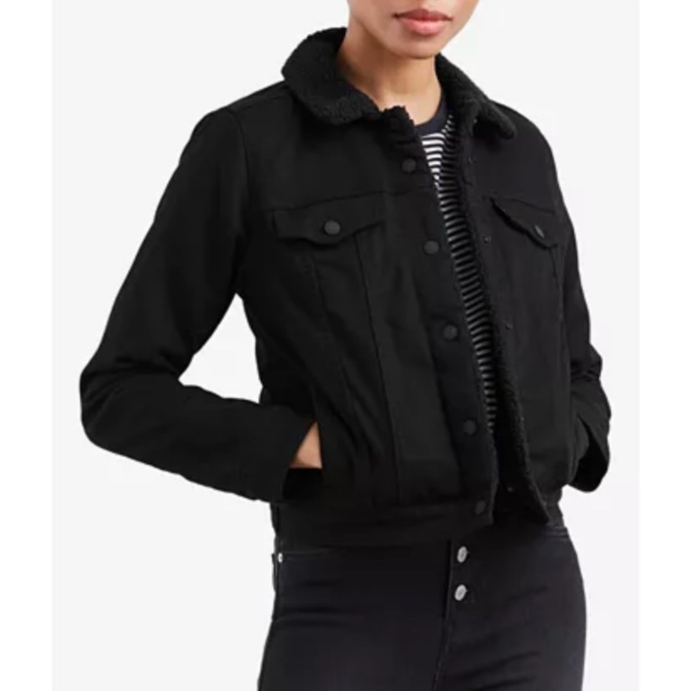 Levis Original Sherpa Trucker Jacket (Black)